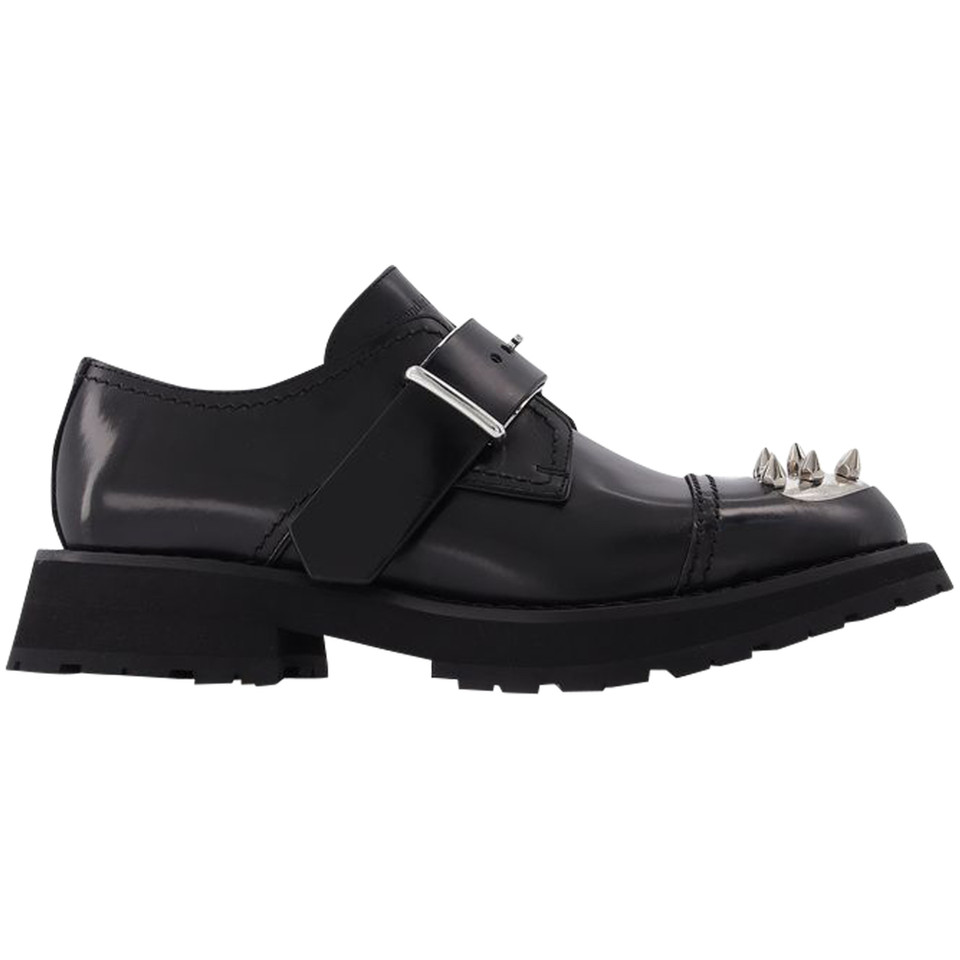 Alexander McQueen Sandales en Cuir en Noir