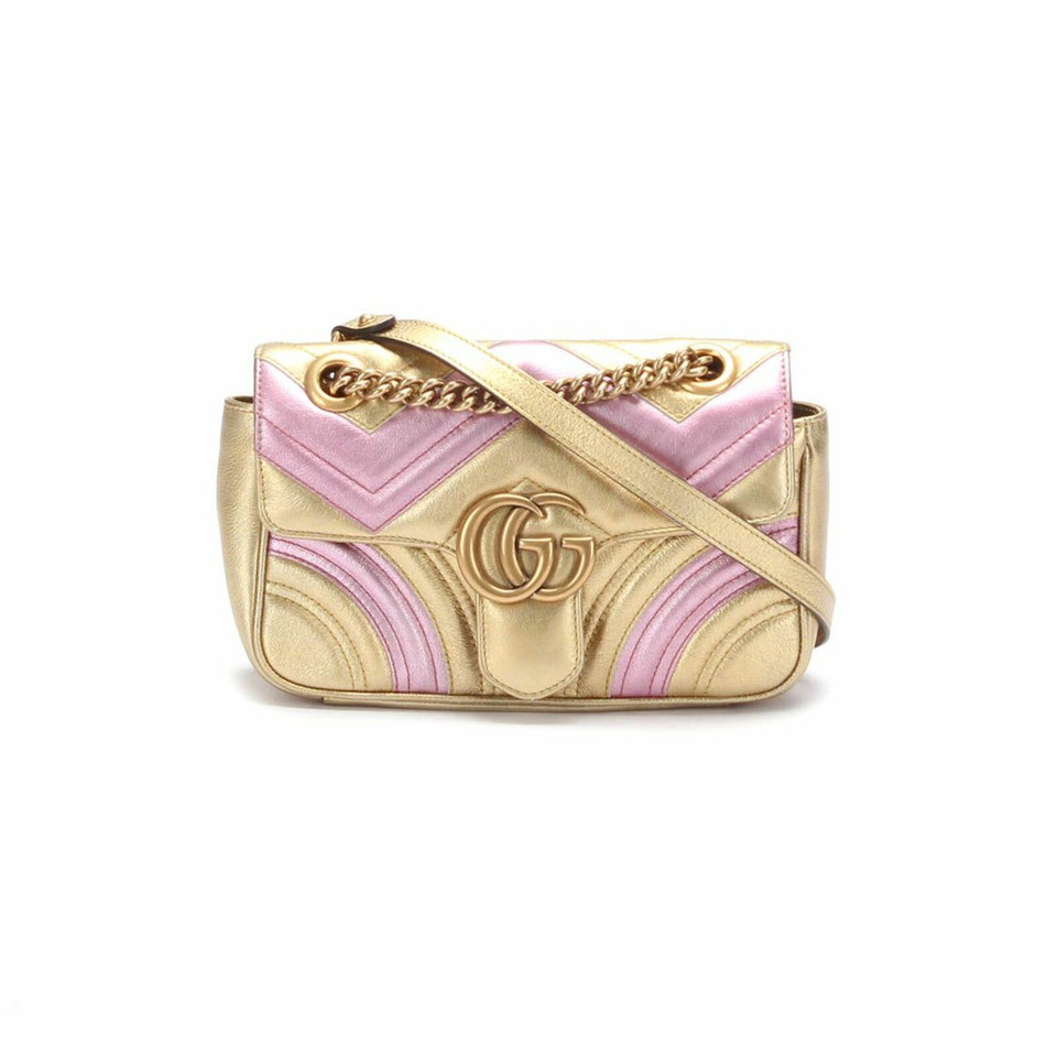 Gucci GG Marmont Mini Leather in Gold