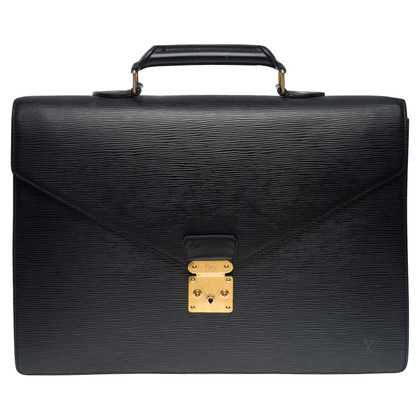 Louis Vuitton Serviette Ambassador Leather in Black