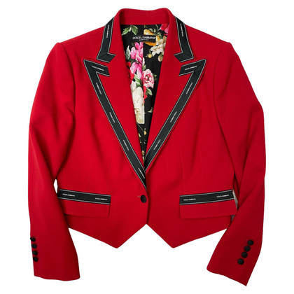 Dolce & Gabbana Blazer in Lana in Rosso