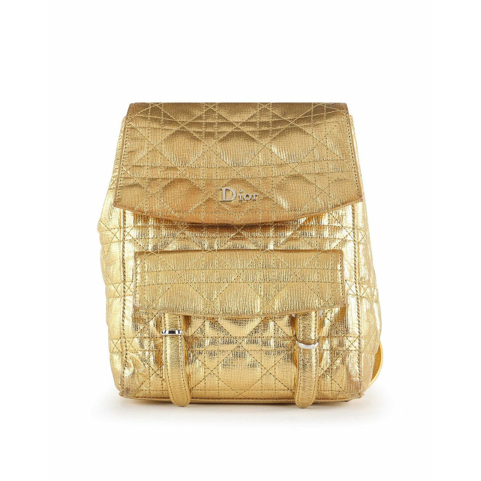Dior Backpack Leather in Gold