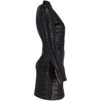 Balmain Jurk Leer in Zwart