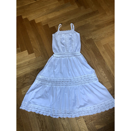 Anna Kosturova Kleid aus Baumwolle in Weiß