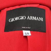 Giorgio Armani Jacke/Mantel aus Wolle in Rot