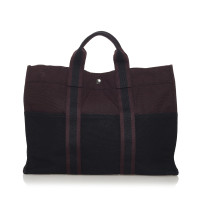 Hermès Fourre Tout Bag aus Canvas in Schwarz