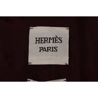 Hermès Blazer aus Baumwolle in Bordeaux