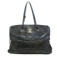 Chanel Tote bag Leer in Zwart