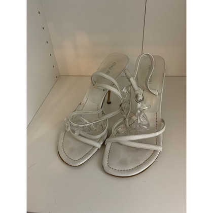Miu Miu Sandals Leather in White