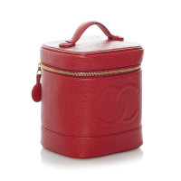 Chanel Vanity Case Leather in Red