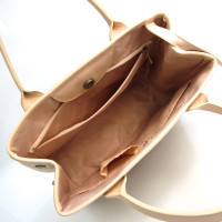 Longchamp Handtasche aus Leder in Creme