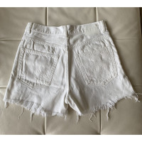 R 13 Shorts aus Baumwolle in Weiß