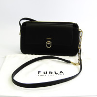 Furla Shopper Leer in Zwart