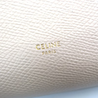 Céline Strap Wallet Leer in Beige