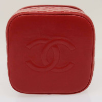 Chanel Vanity aus Leder in Rot