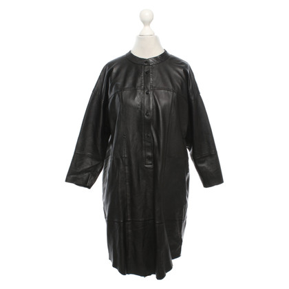 Set Robe en Cuir en Noir