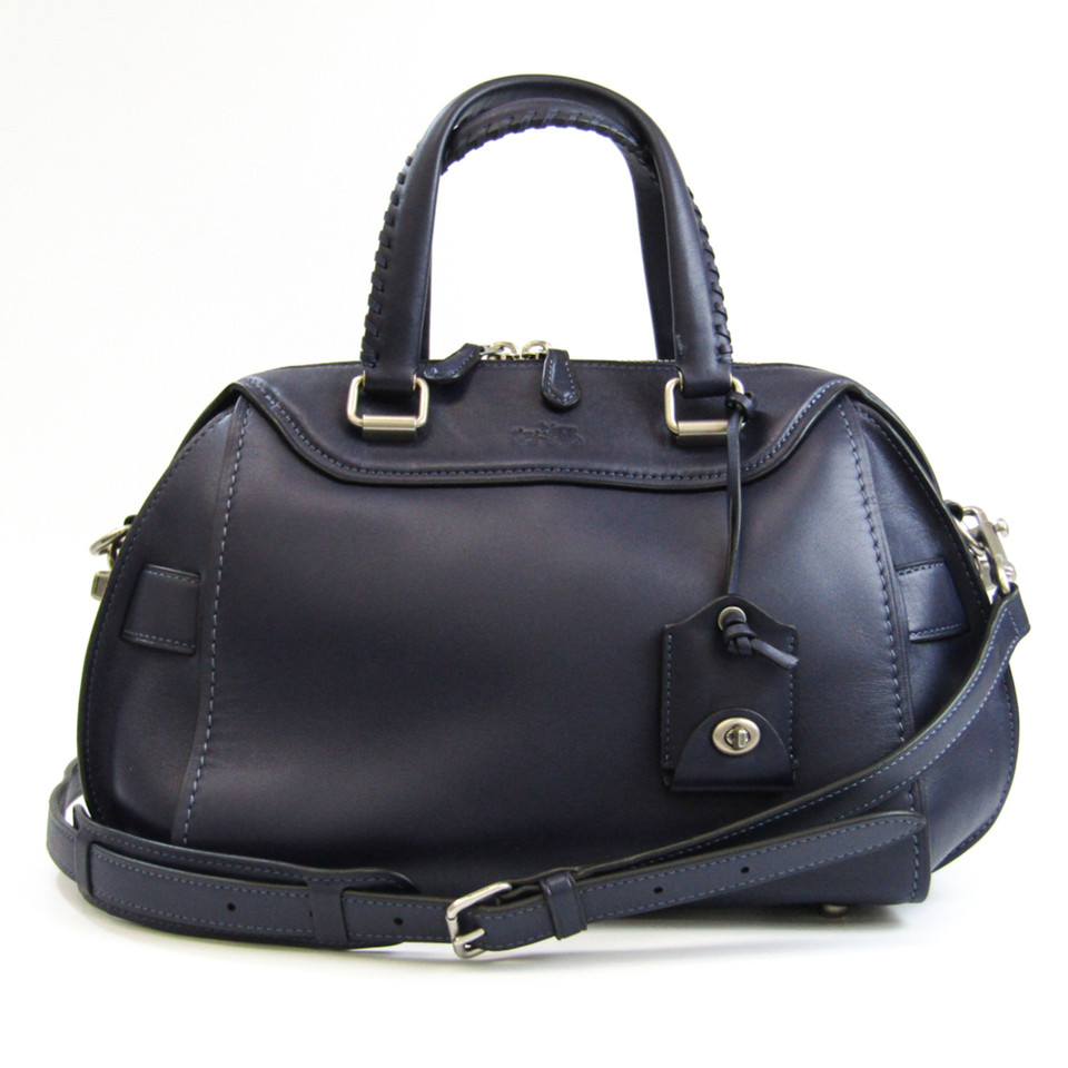 Coach Satchel Leer in Blauw