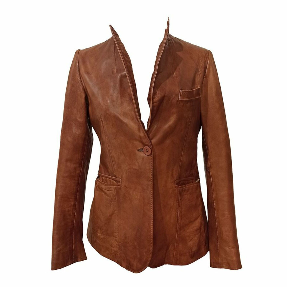 Le Sentier Jacket/Coat Leather in Brown