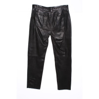 Armani Jeans Hose aus Leder in Schwarz