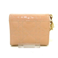 Dior Lady Dior Mini Wallet aus Leder in Rosa / Pink