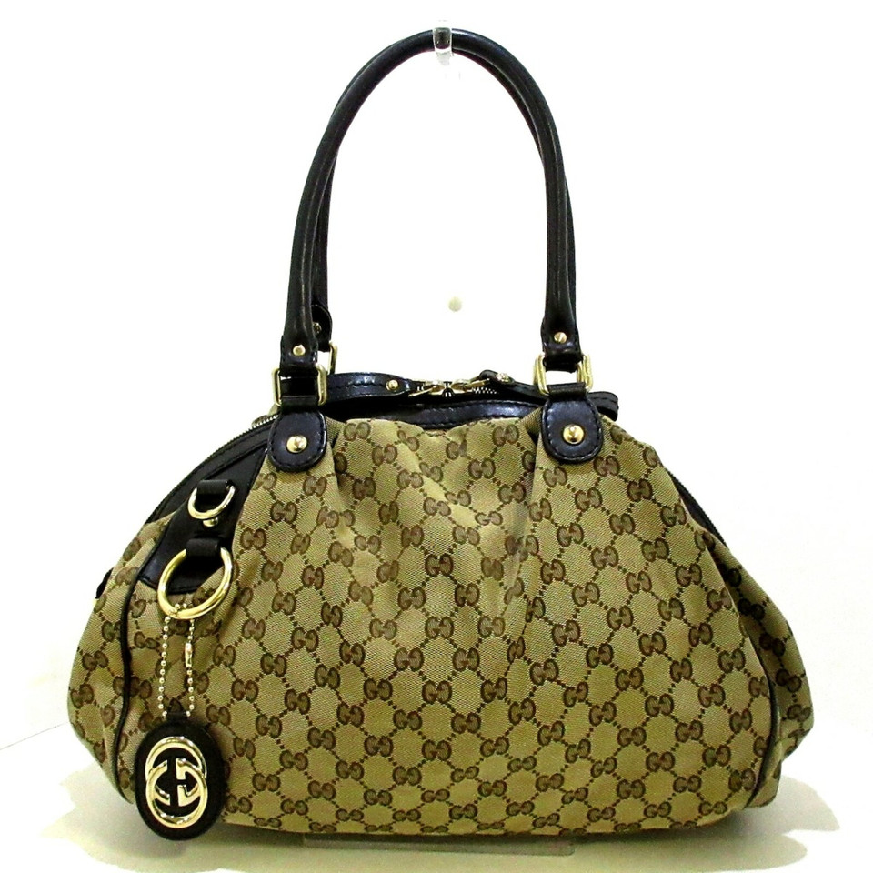 Gucci Handbag Leather in Beige