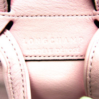 Longchamp Le Pliage Leer in Roze