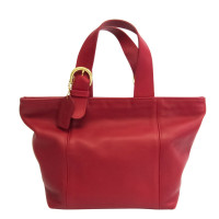 Coach Handtasche aus Leder in Rot