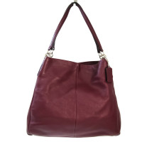 Coach Tote bag Leer in Bordeaux