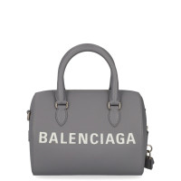 Balenciaga Ville Bowling Bag in Pelle in Grigio