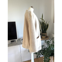 & Other Stories Jacke/Mantel aus Wolle in Creme
