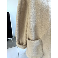 & Other Stories Jacke/Mantel aus Wolle in Creme