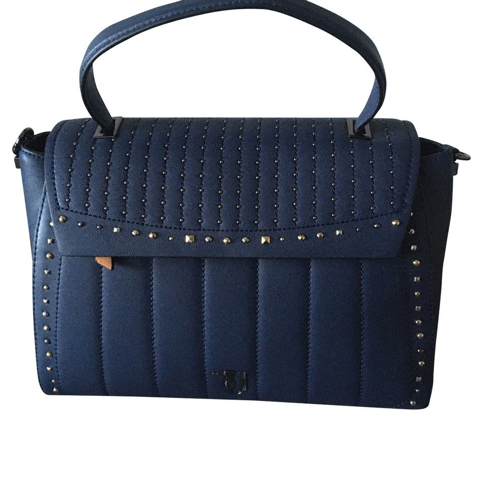 Trussardi Sac fourre-tout en Cuir en Bleu