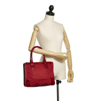 Gucci Tote Bag aus Canvas in Rot