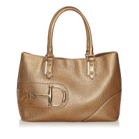 Gucci Hasler Tote Leather in Gold