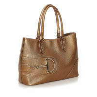 Gucci Hasler Tote Leather in Gold