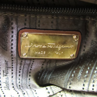 Salvatore Ferragamo Handbag Canvas in Beige