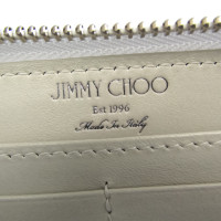 Jimmy Choo Täschchen/Portemonnaie aus Leder in Weiß