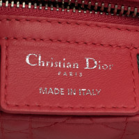 Christian Dior Lady Dior Medium Leer in Roze