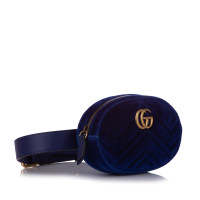 Gucci Marmont Camera Belt Bag Zijde in Blauw