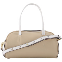 Manu Atelier Hourglass Bowling Bag Leather in Beige
