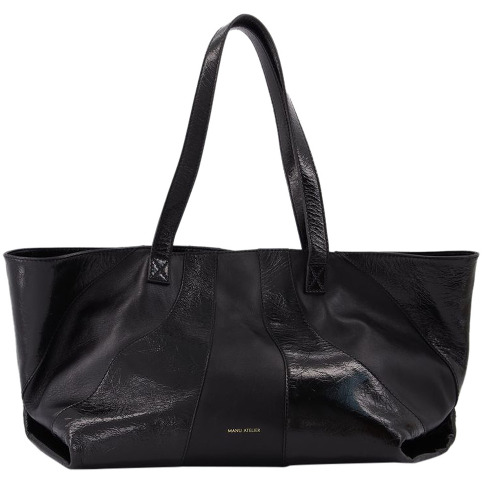 Manu Atelier Carry All in Pelle in Nero