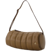 Manu Atelier Padded Cylinder in Pelle in Marrone