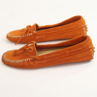 Car Shoe Slipper/Ballerinas aus Wildleder in Orange