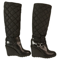Moncler Boots Leather in Black