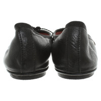 Pretty Ballerinas Slipper/Ballerinas aus Leder in Schwarz