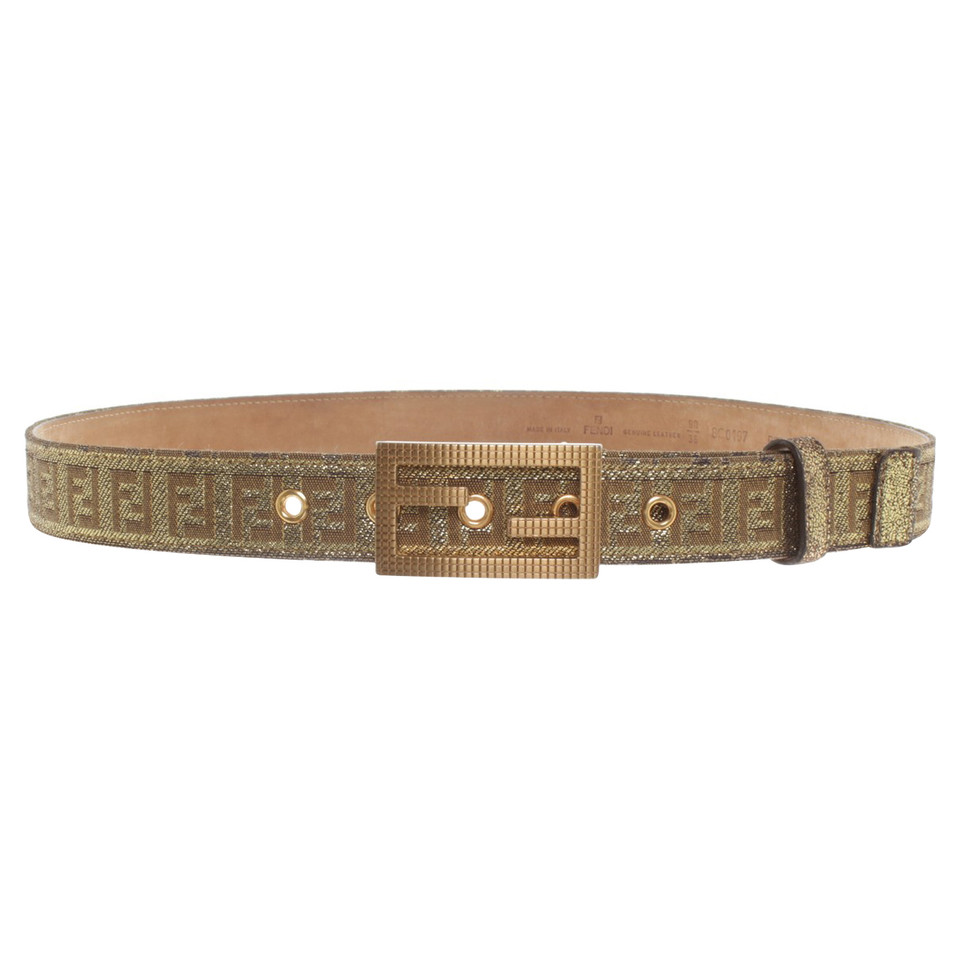 Fendi Goudkleurige leren riem