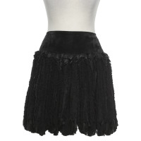 Alaïa Leather skirt in black