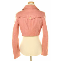 Guess Jacke/Mantel aus Leder in Rosa / Pink