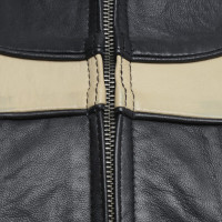 Calvin Klein Two-tone leather jacket