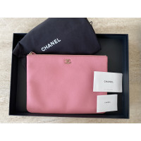 Chanel Clutch Leer in Roze