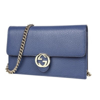 Gucci Interlocking Leer in Blauw